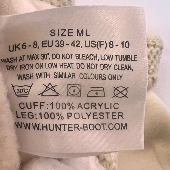 Hunter Boots Fleece lined socks for Huntress (wide calf) boots- Size M/L - Picture 4 of 5